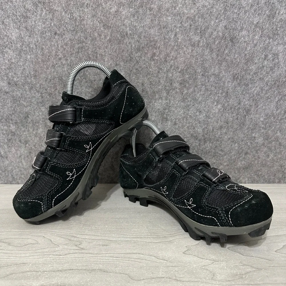 Specialized Riata Mountain Bike Shoes Womens 7.5 Black Pink‎ Hook Loop Cycling